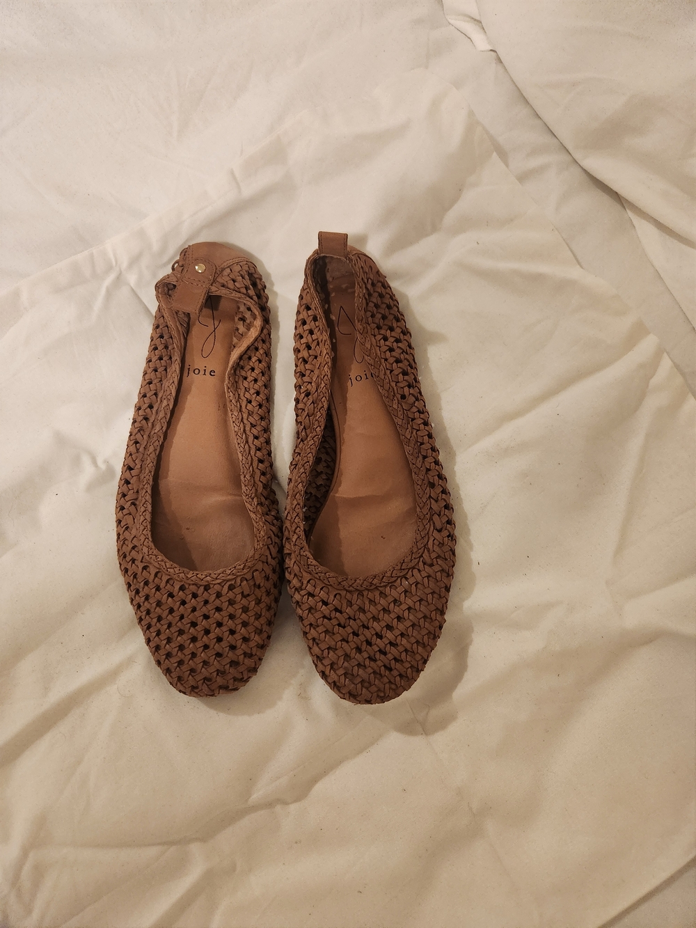 Joie Braided Ballet Flats in Chestnut Brown